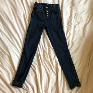 Zara Black high waisted skinny jeans